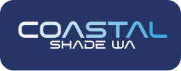 Coastal Shade WA logo on blue background.